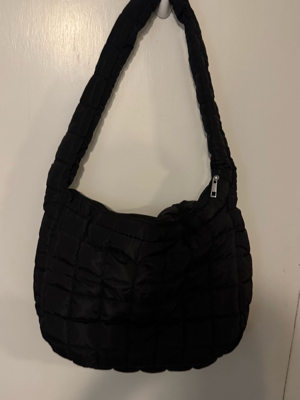 Black Quilted Shoulder Bag - Women's Everyday Tote